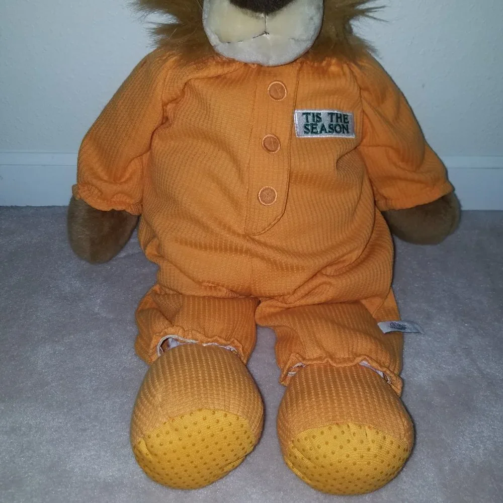 People Pals Softees Lion Plush Tis The Season Orange Outfit Christmas Holiday